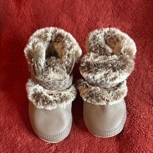 Robeez Brown Fur-Lined Kids Shoes